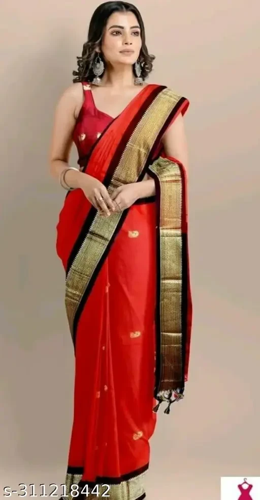 Women's Banarasi Soft Cotton Silk Saree